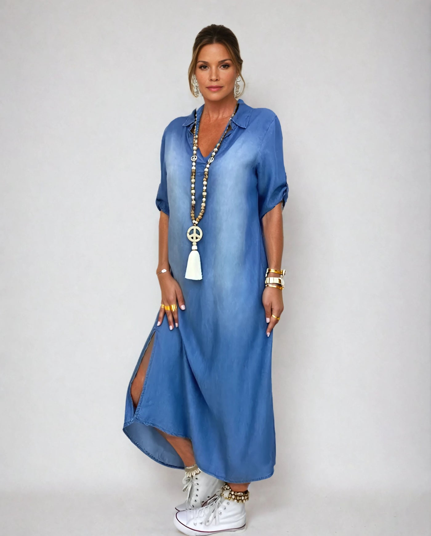 Seren | Long Denim Dress