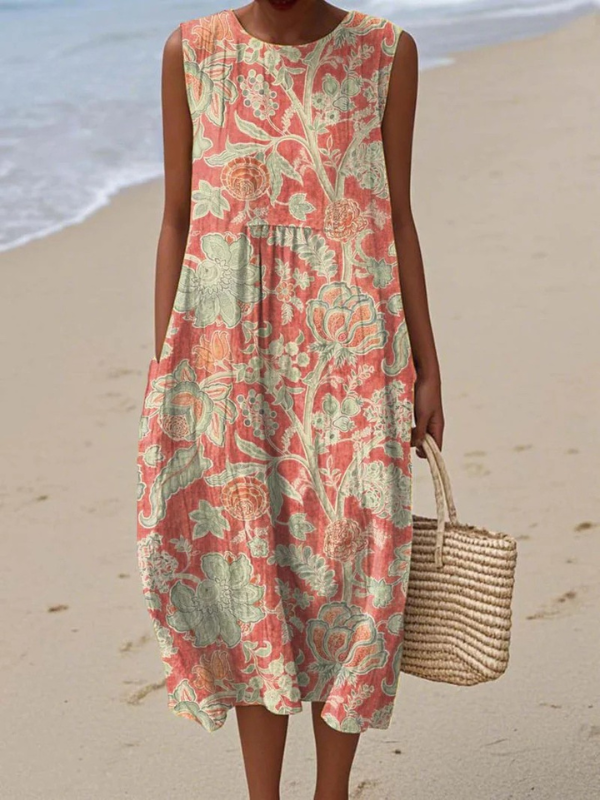 Ashley | Sleeveless Tiered Midi Dress